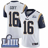 Youth Nike Rams 16 Jared Goff White 2019 Super Bowl LIII Vapor Untouchable Limited Jersey,baseball caps,new era cap wholesale,wholesale hats